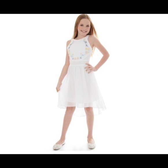 Girls IZ Byer Embellished High-Low Halter dress